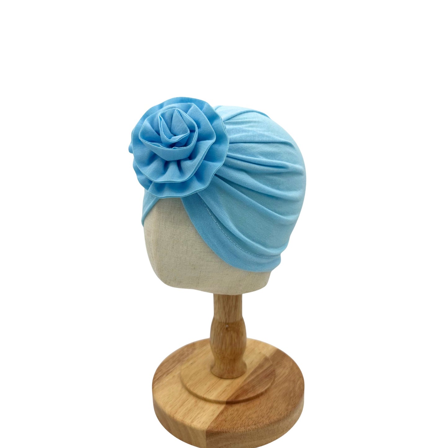 Chemo hat for kids light blue