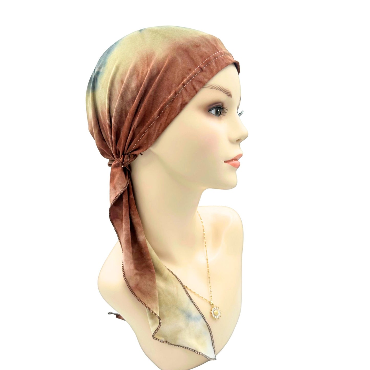 pretied chemo head scarf brown