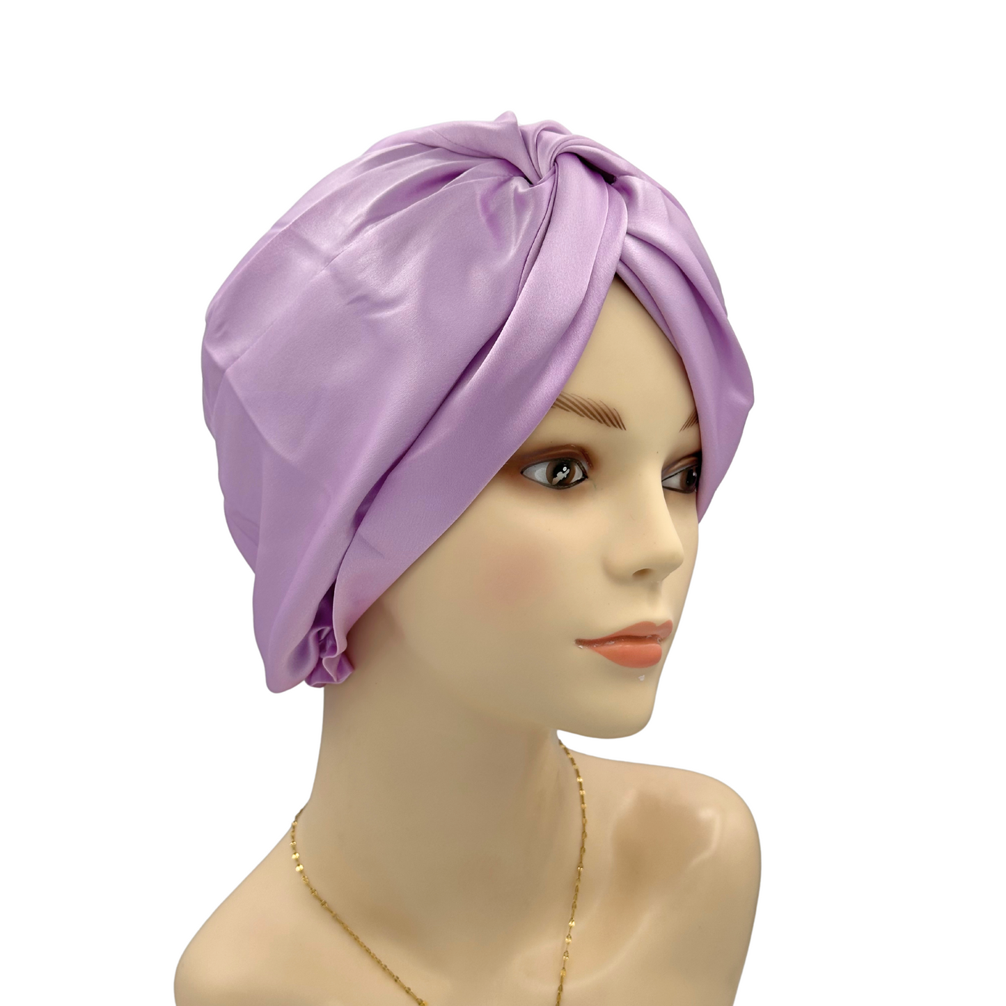 double layer sleep bonnet lavender