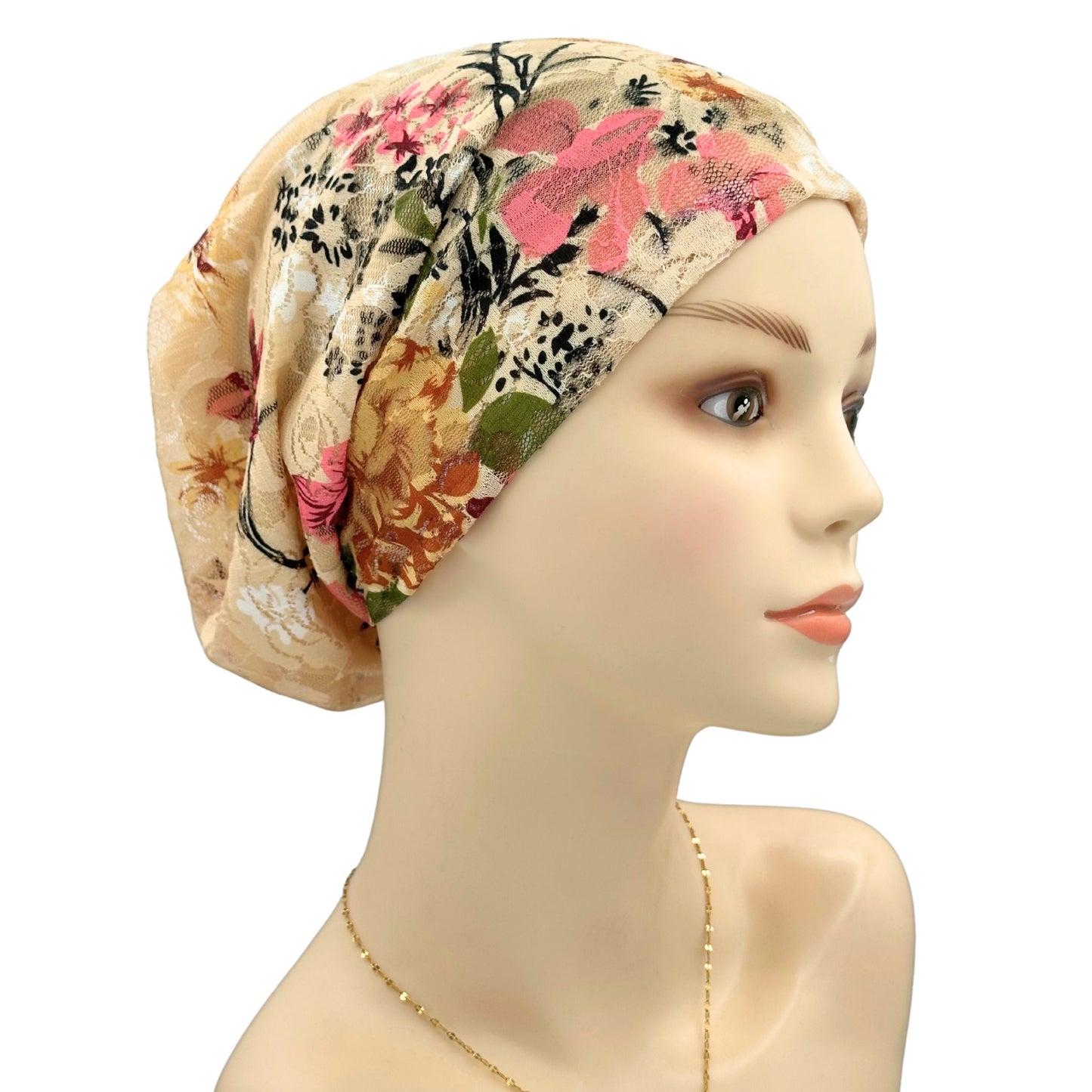 Pretty lace Chemo Headwear Beige
