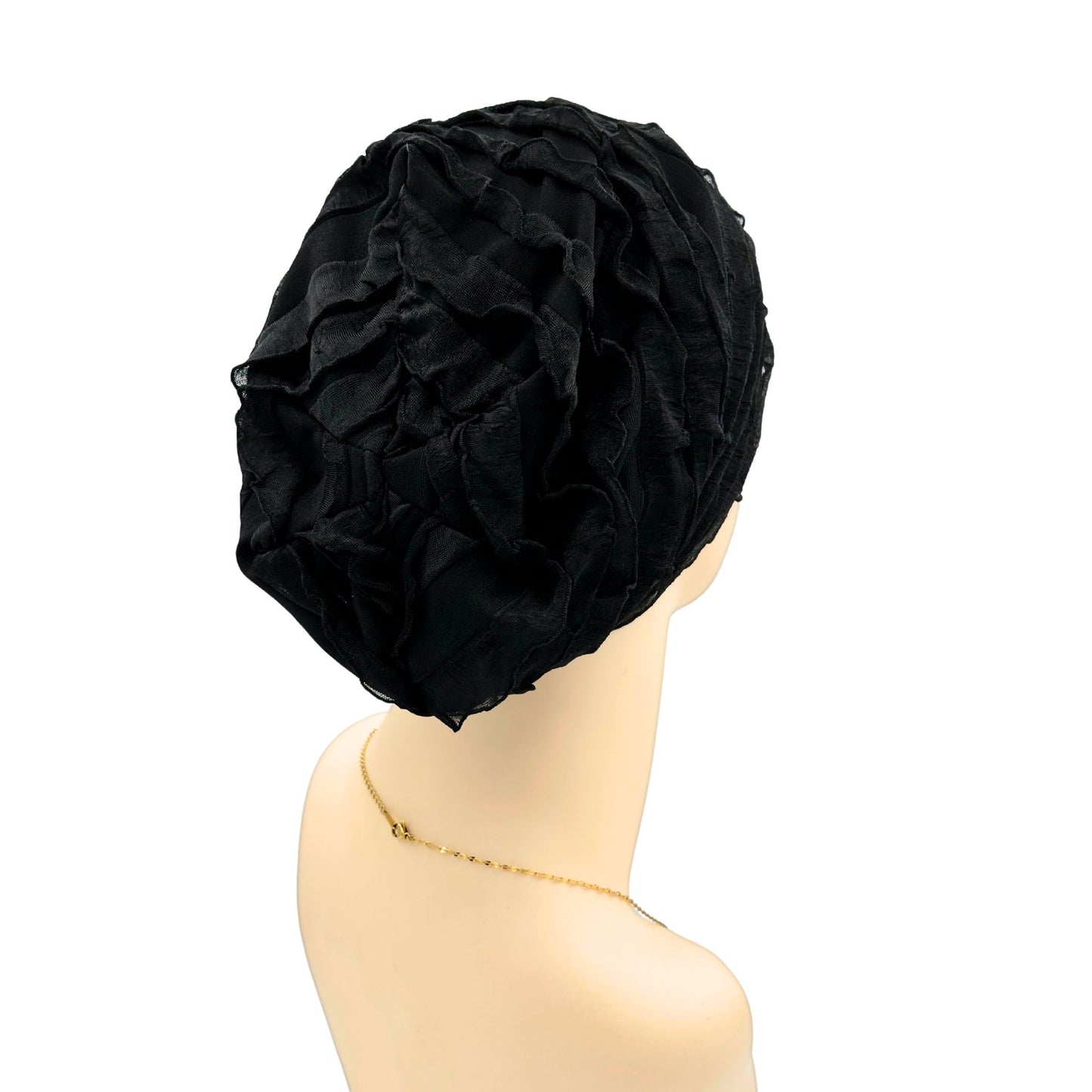 black chemo headwear lace