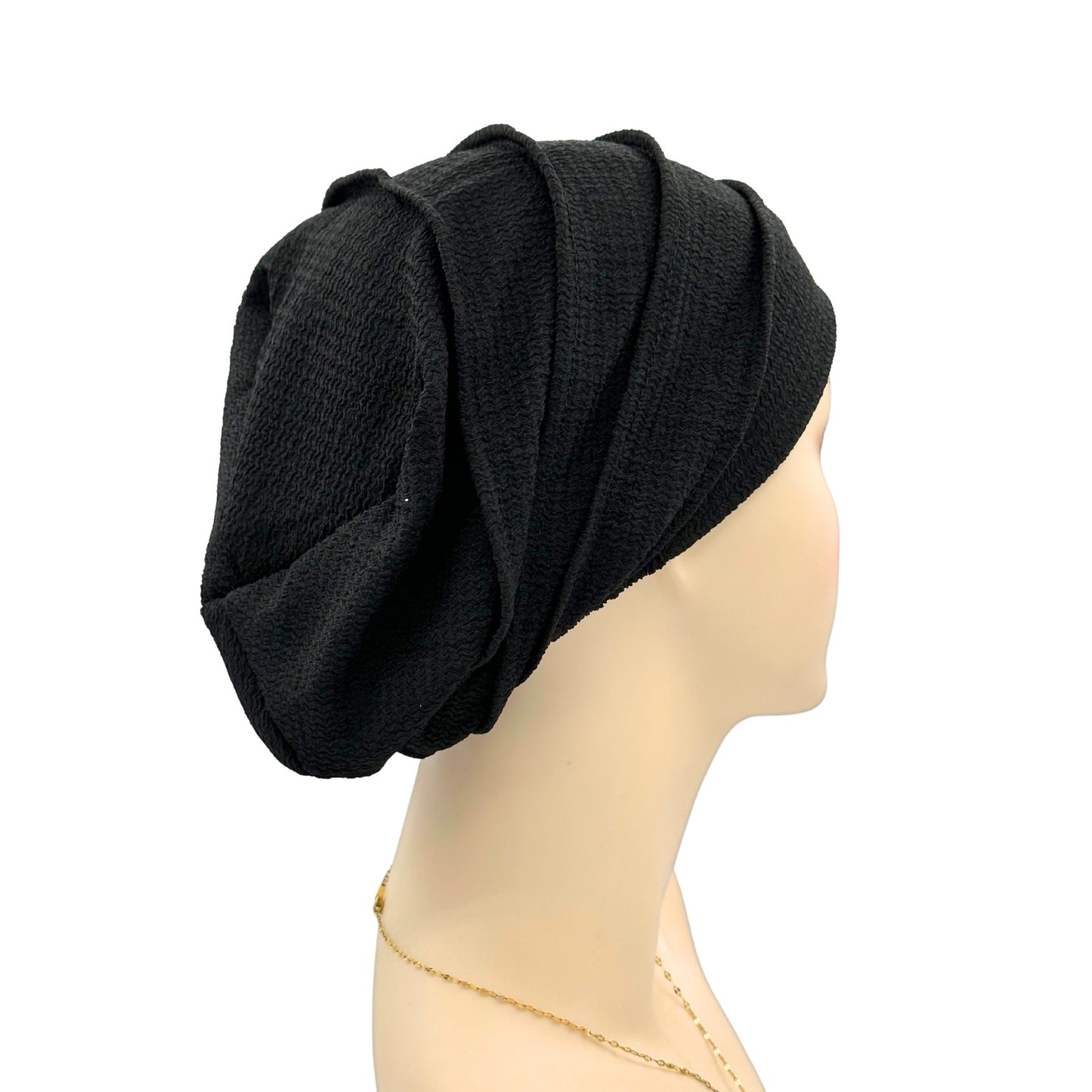 black chemo headwear