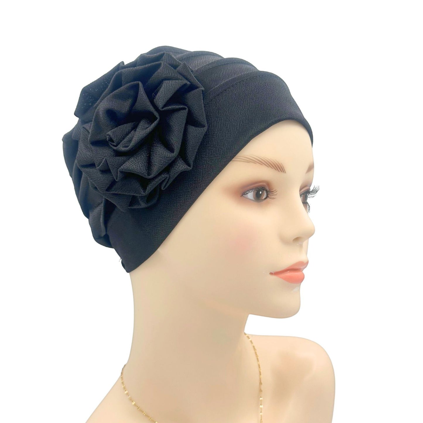 Side Flower Hat For Alopecia Women