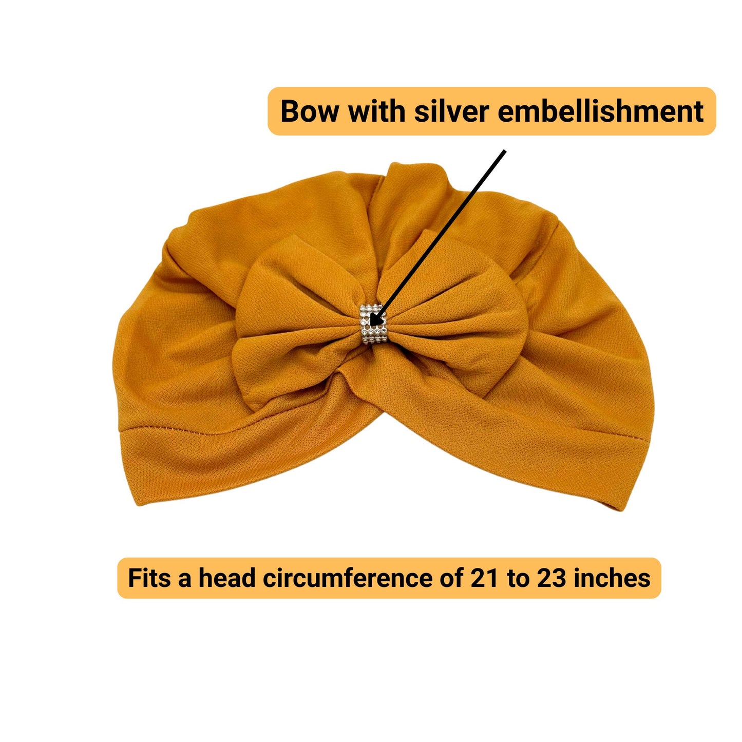 Pearla bow chemo headwear
