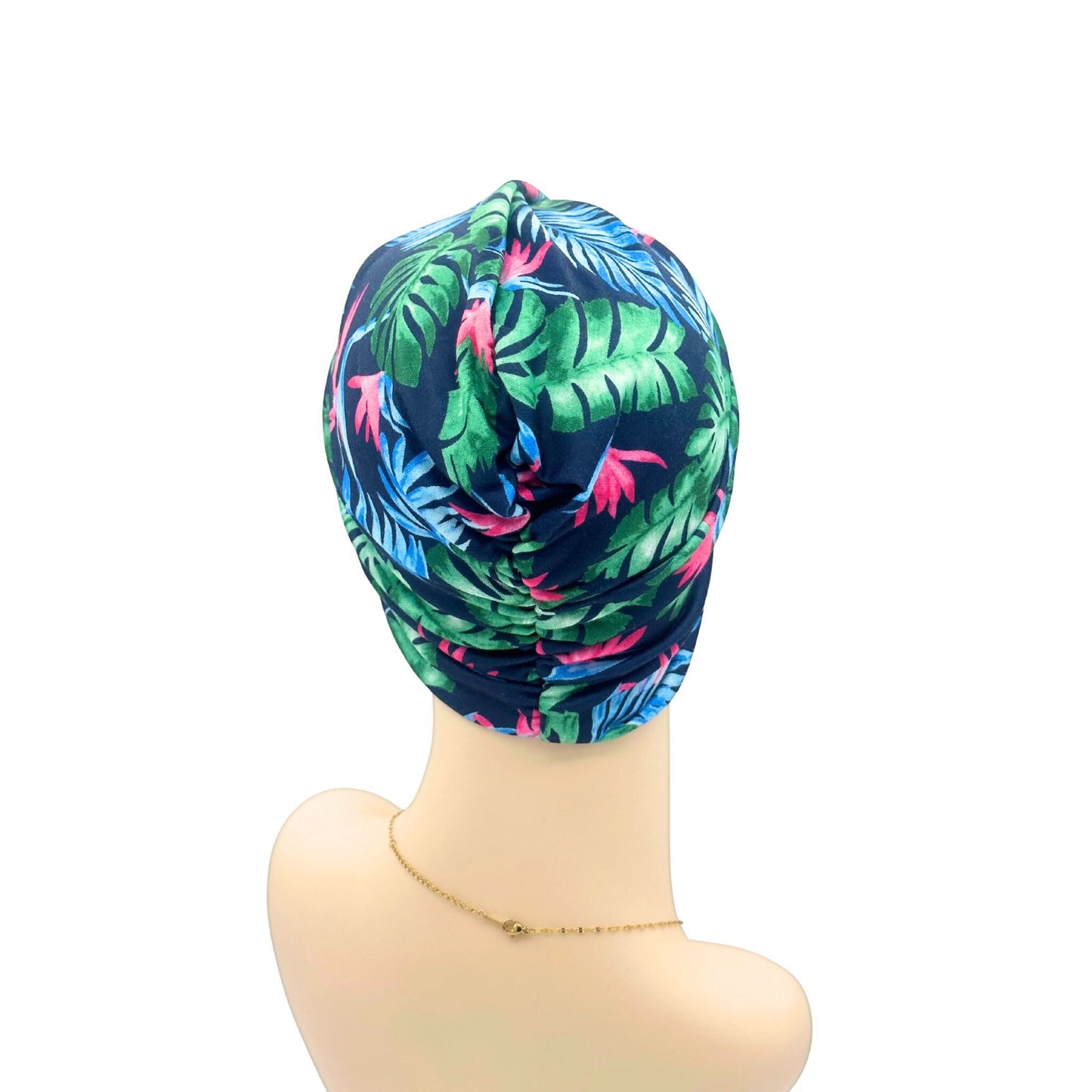 GREEN LEAF PATTERN HAT FR CHEMO