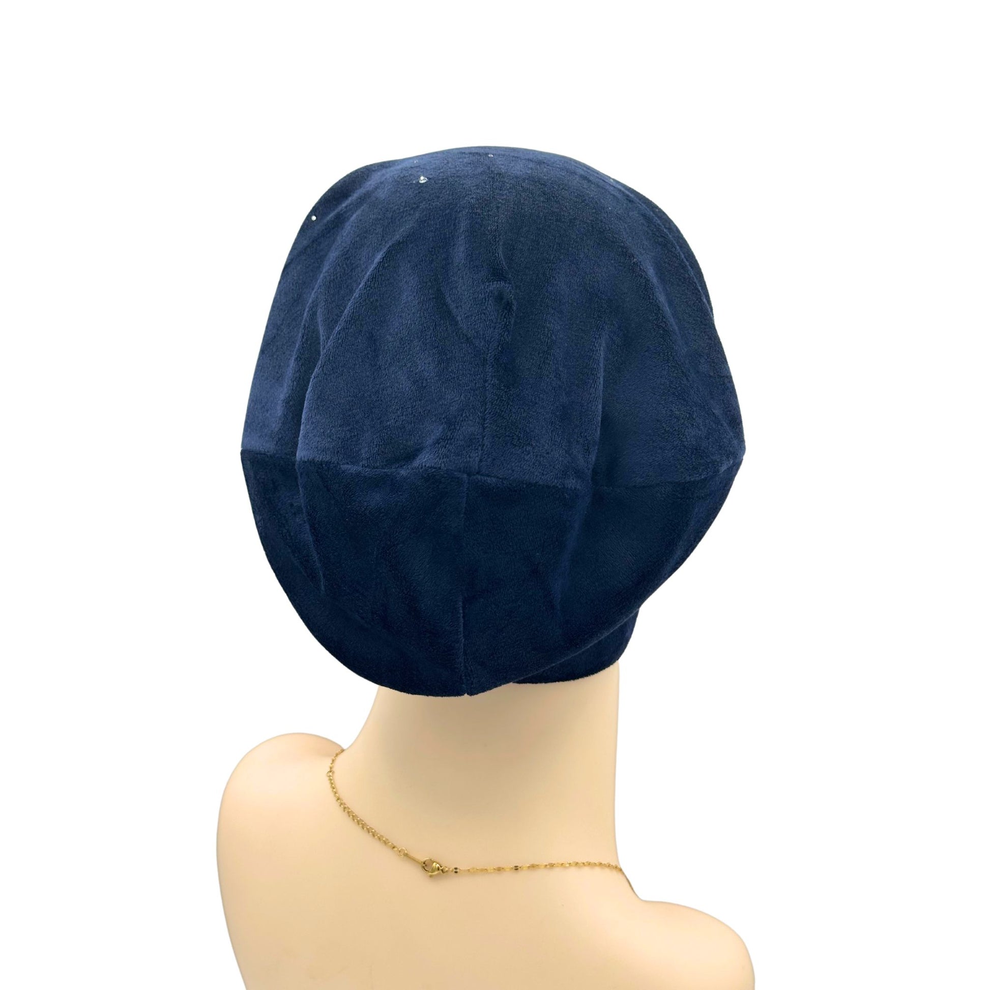 Pearla chemo merch Beaded Jewels Velvet hat For bald Women