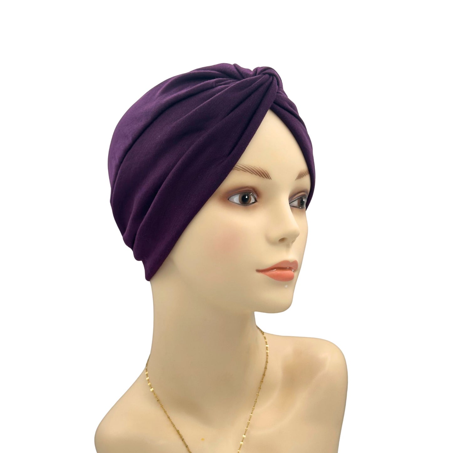 chemo hair loss beanie purple