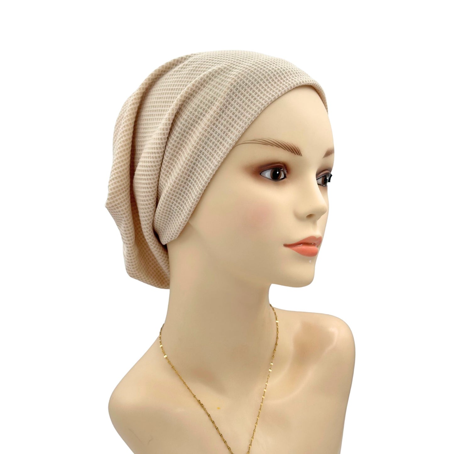 Baggy Style Cotton Chemo headwear BEIGE