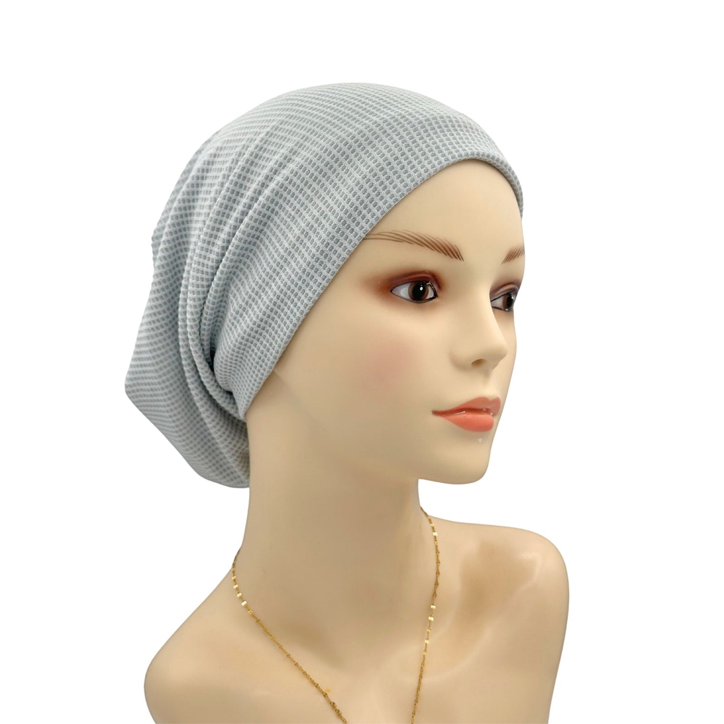 unisex cotton beanie light gray