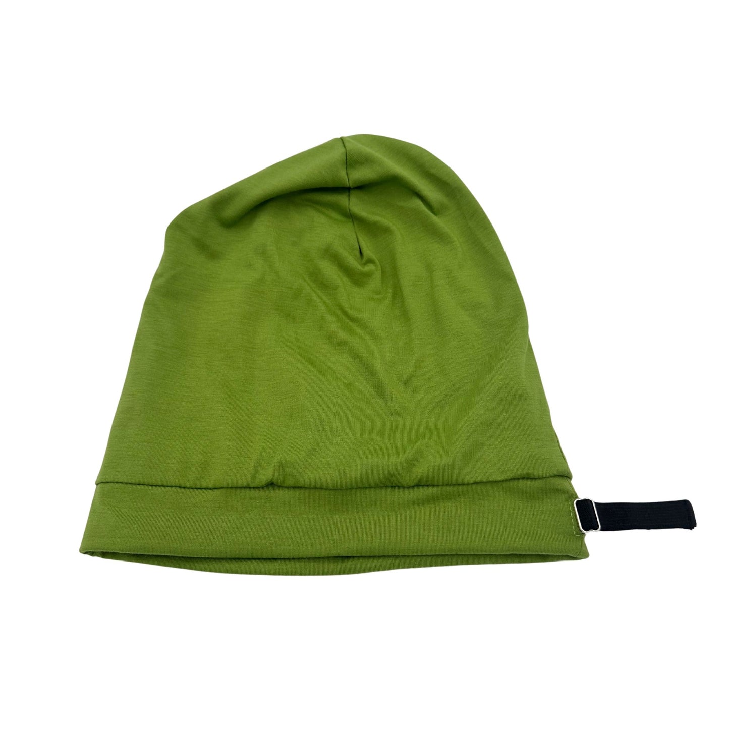 Unisex Baggy Style Adjustable Sleep Hat satin lined green