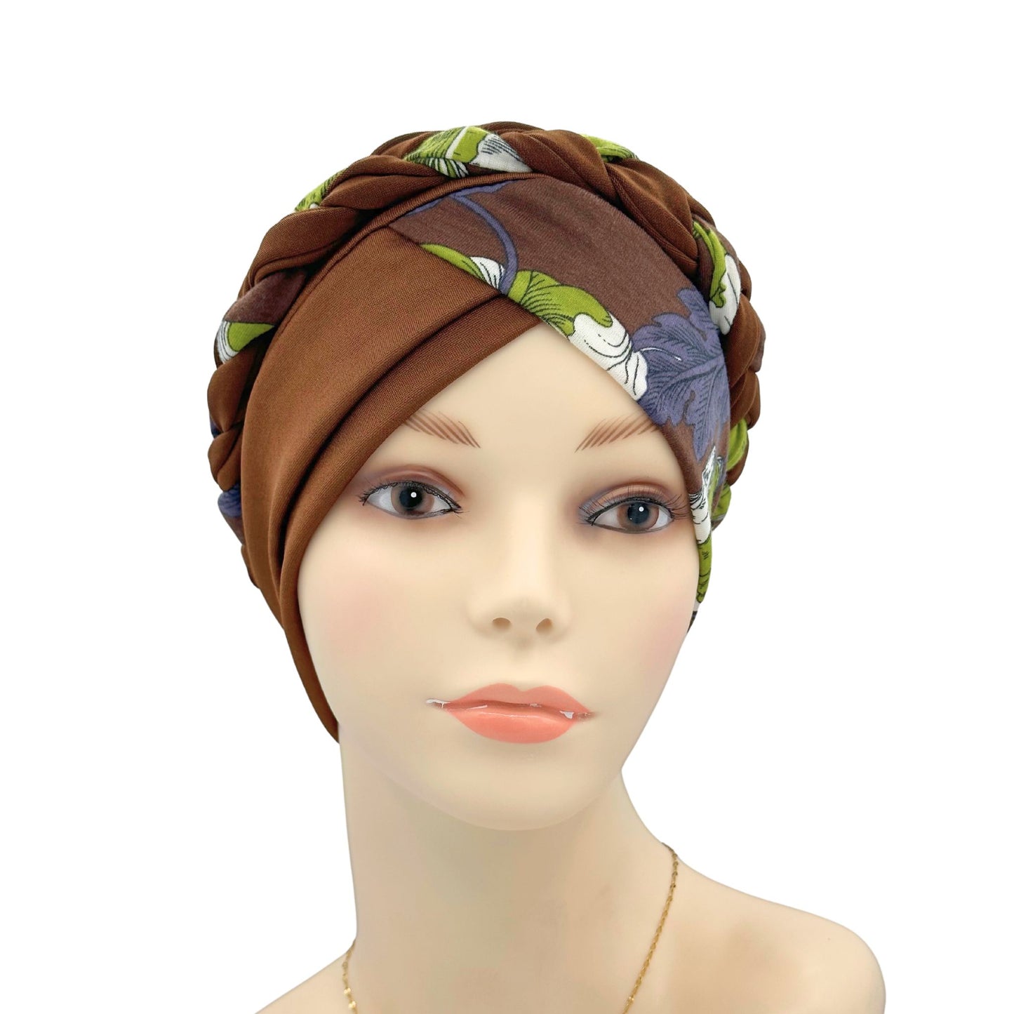 head cover for alopecia women brown