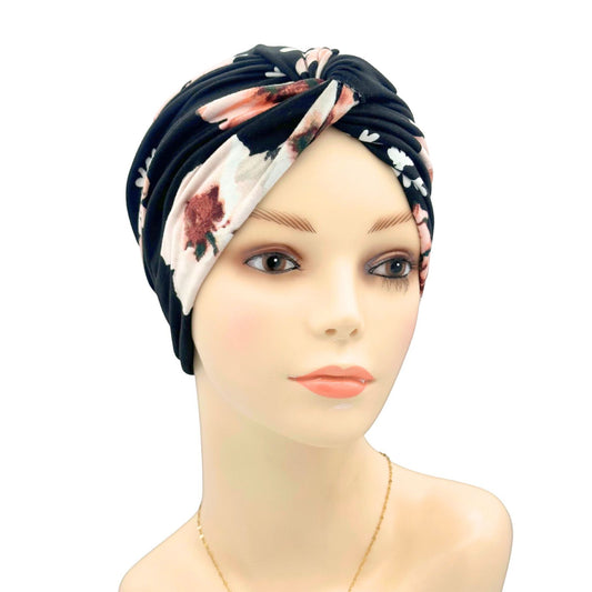 Floral Twisted Cancer Beanie Hat