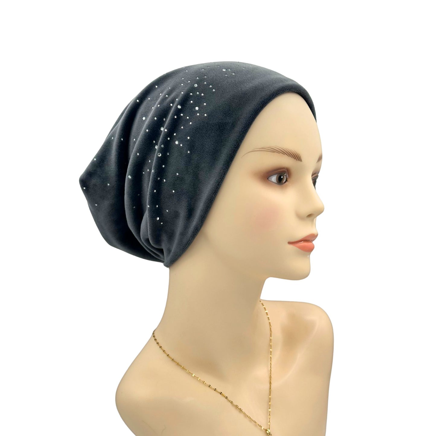gress gray chemo headwear for hair loss women