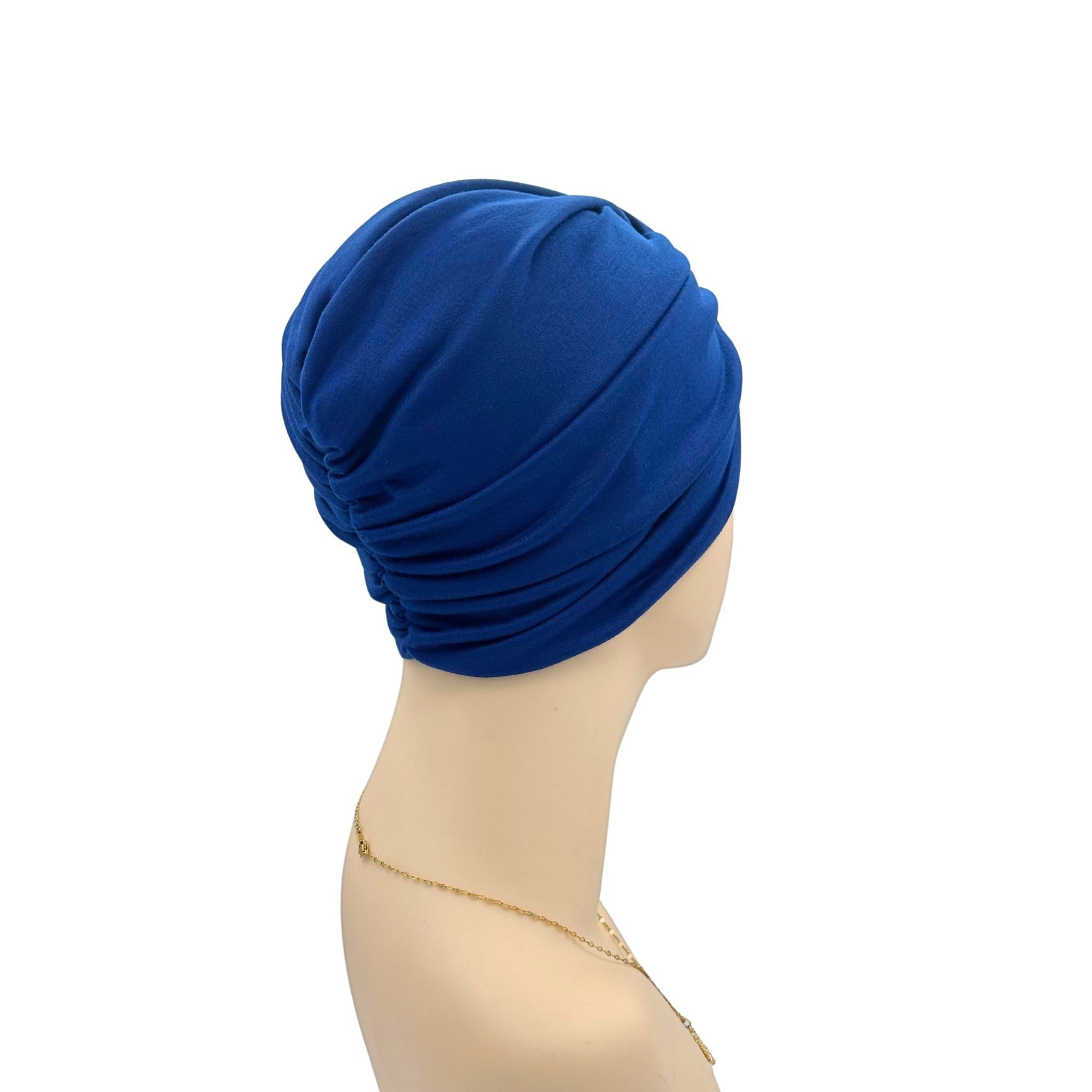 Blue headwraps for bald head women