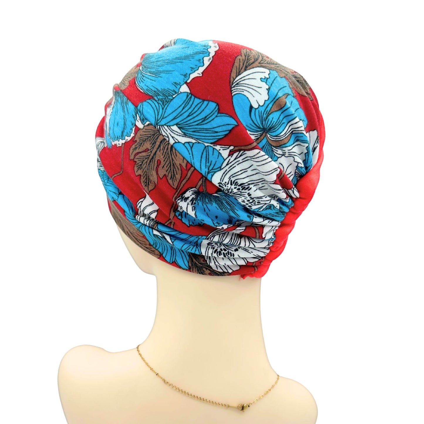 Two-Tone Pattern Chemo cap red