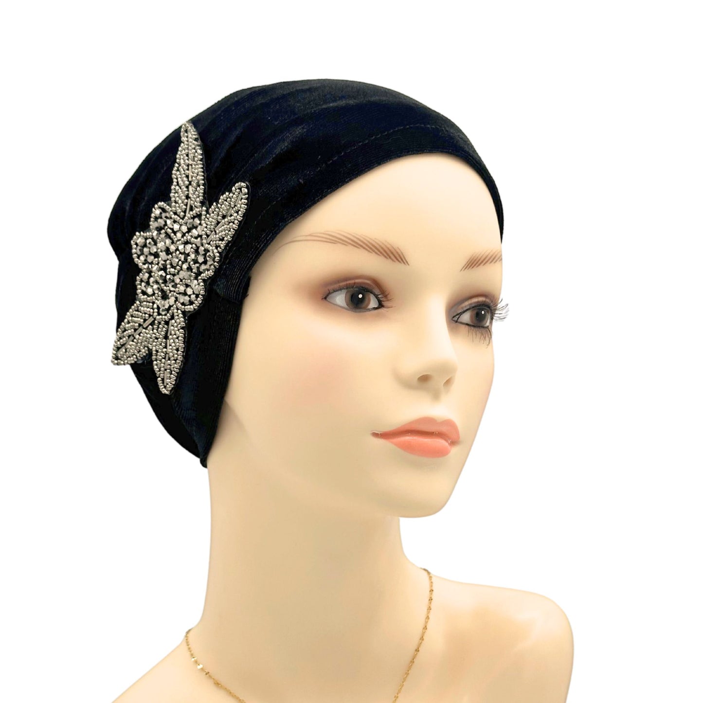 black stylish women's headwear