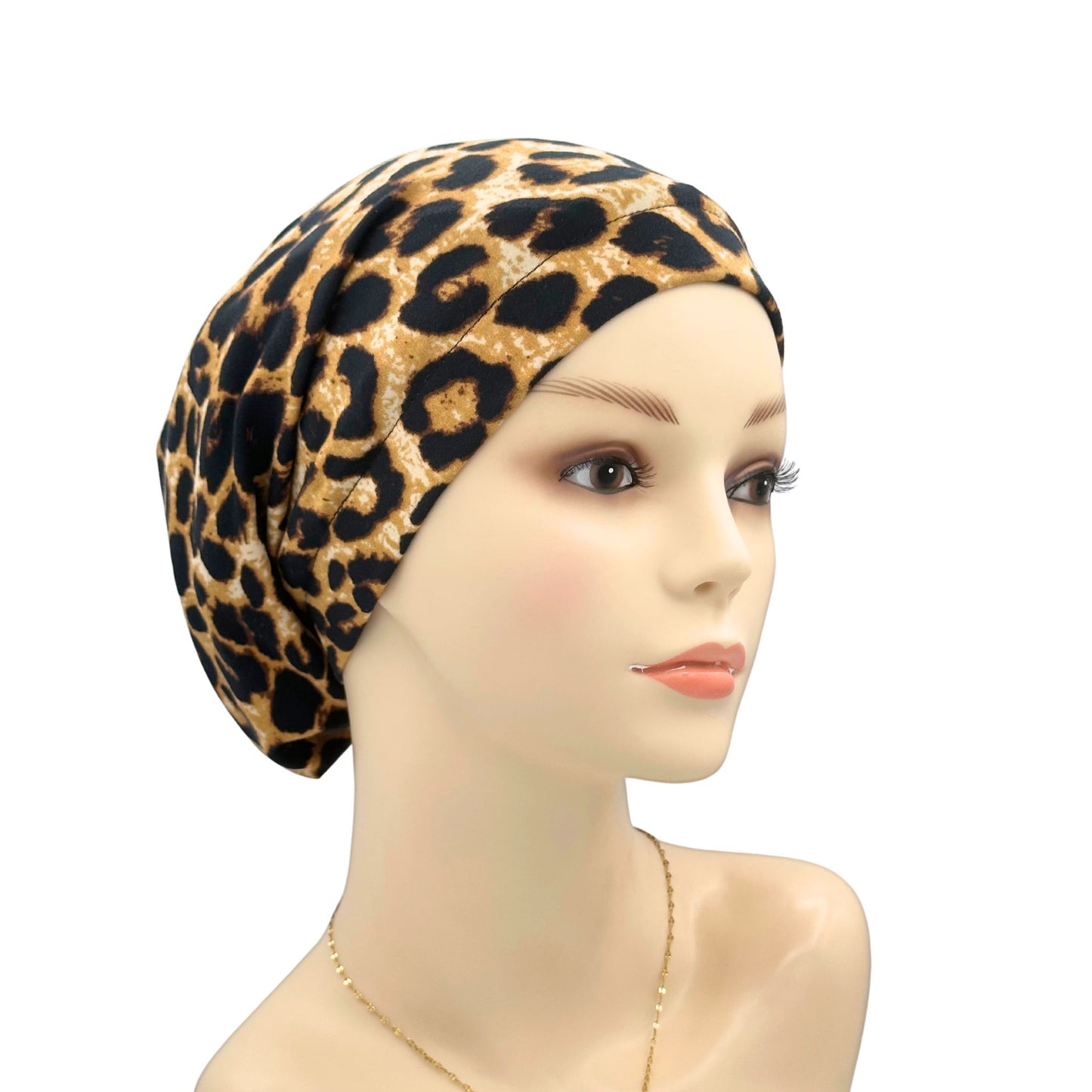 leopard print sleep hat