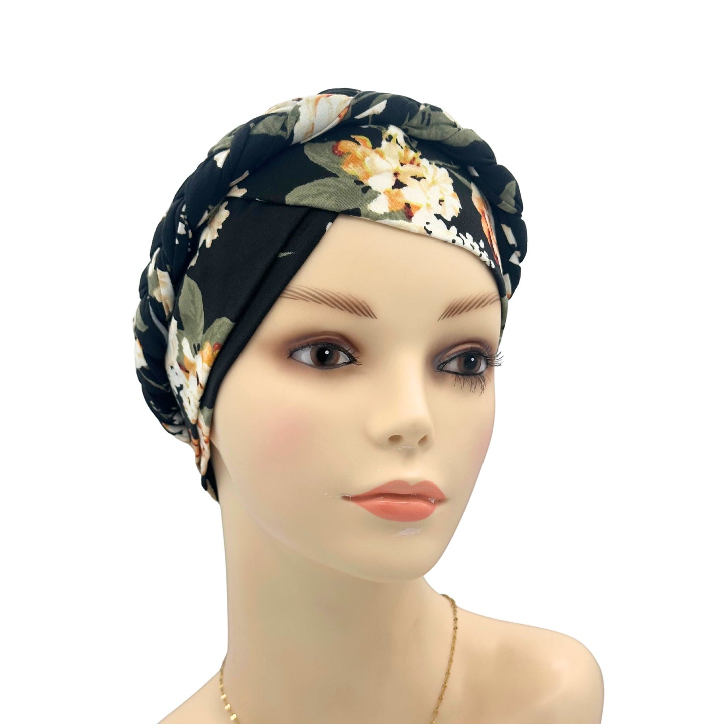 cancer head covering floral