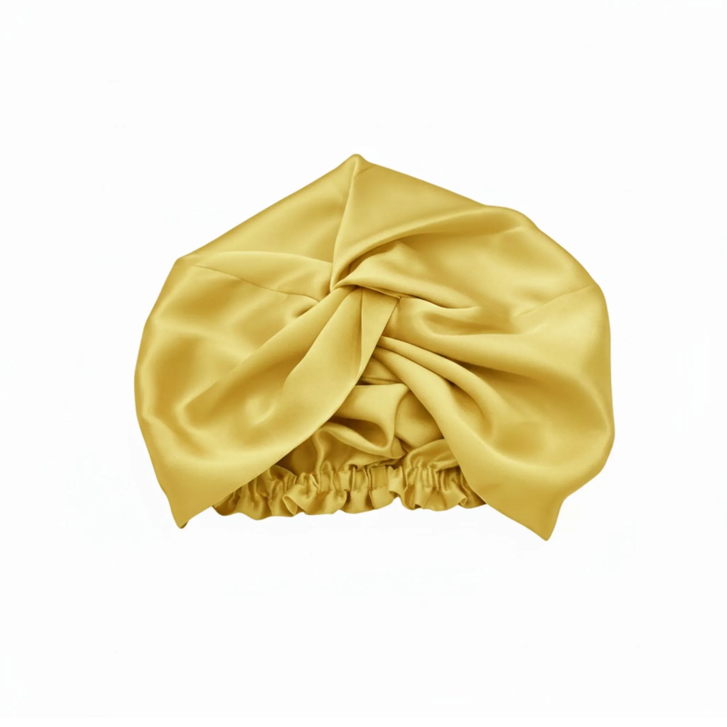 champaign silk bonnet on a white background