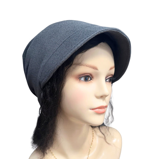 Casual Women's Cotton Sun Hat With Visor-Grey