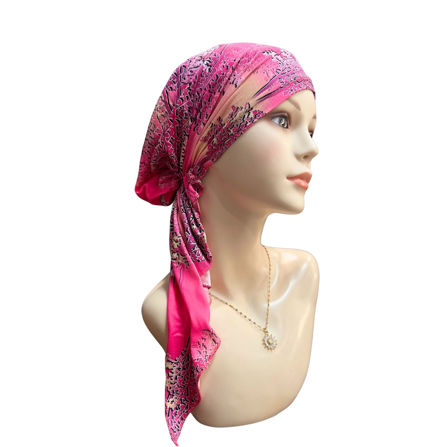 Curvy Tail Pre Tied Chemo Head Scarf