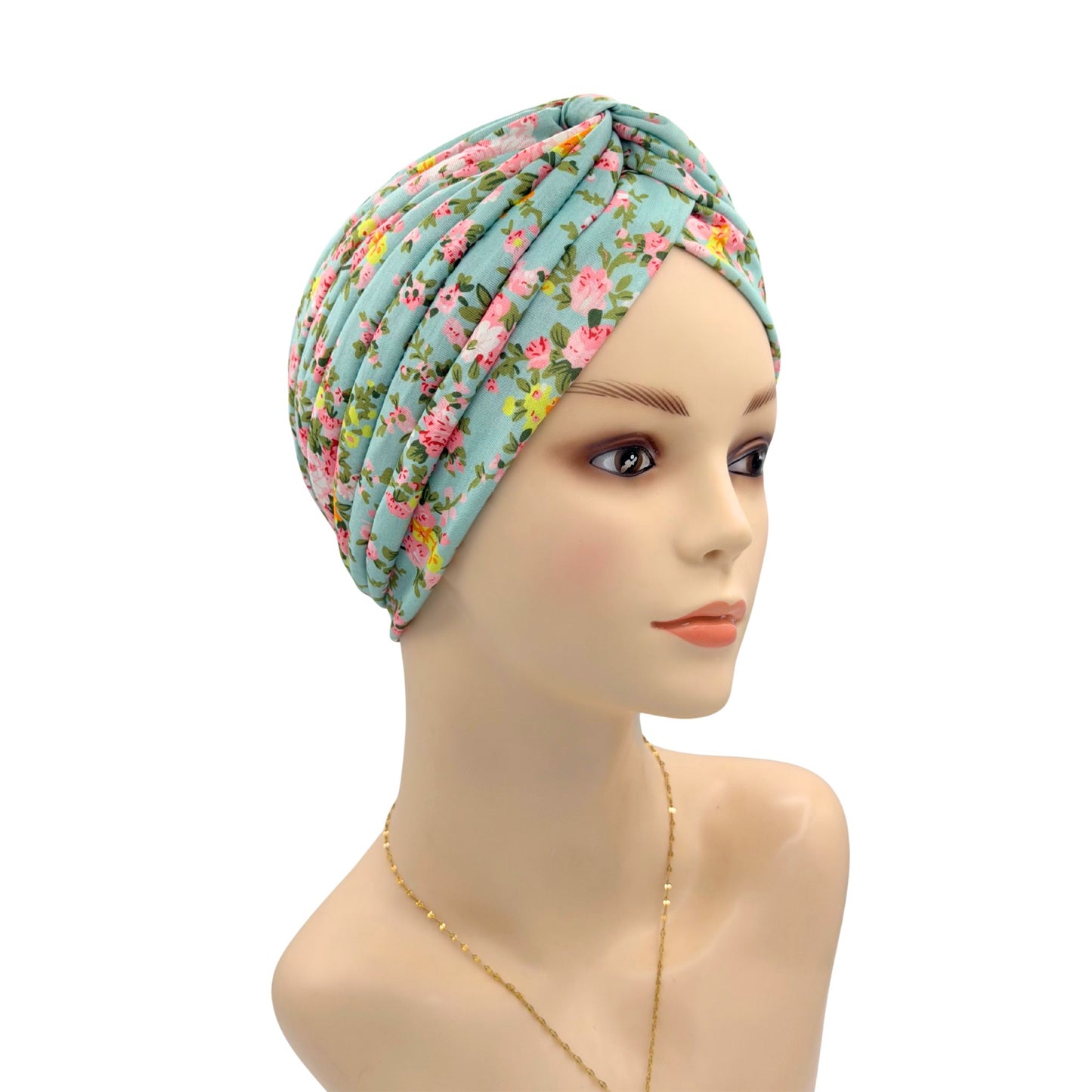 Green Head wrap for cancer women