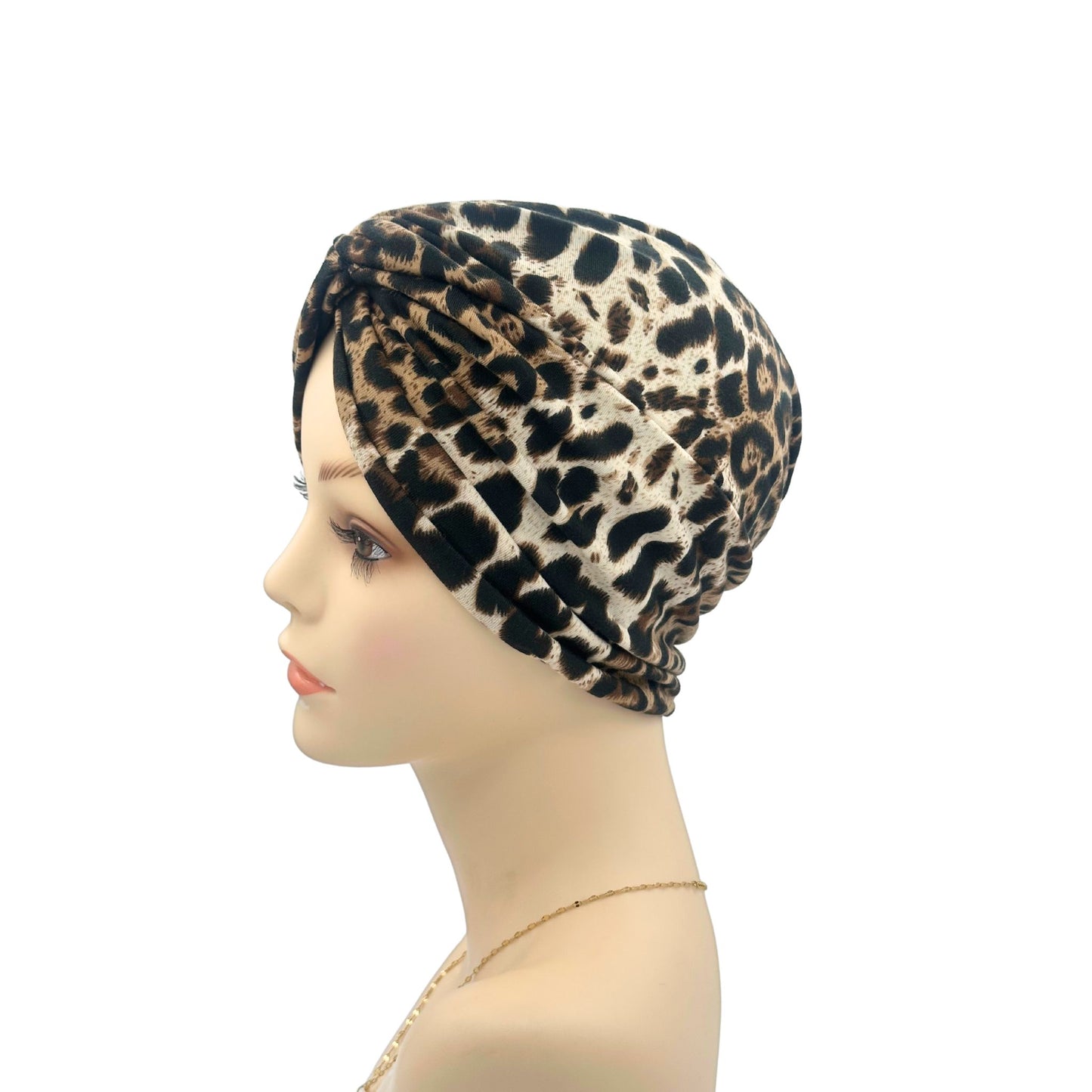 LEOPARD PATTERN CHEMO HEADWEAR