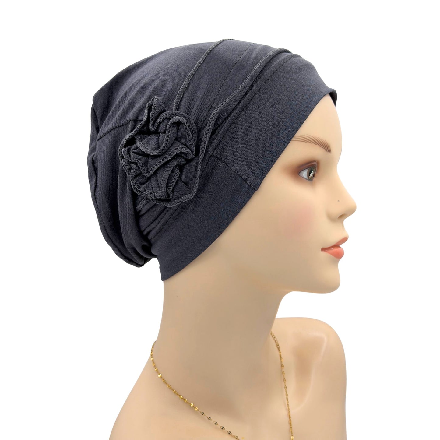 Chemo headwear dark gray