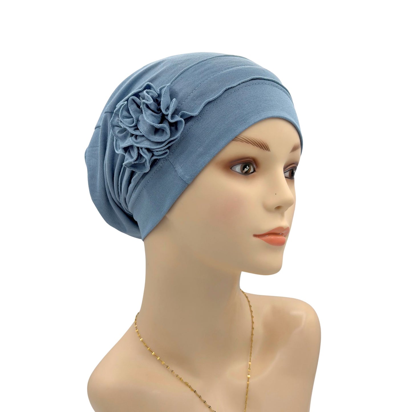 Sky blue hat for cancer women