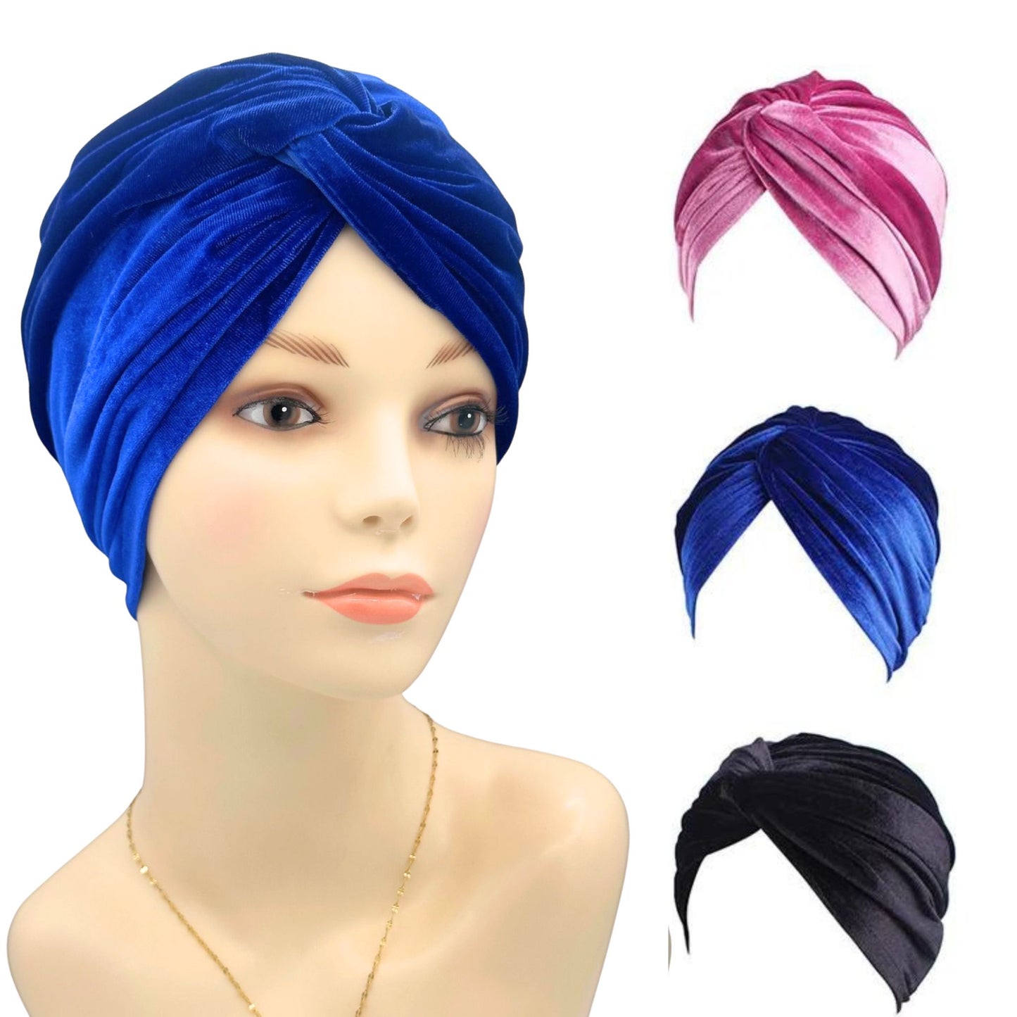 Pearla Velvet turban for alopecia