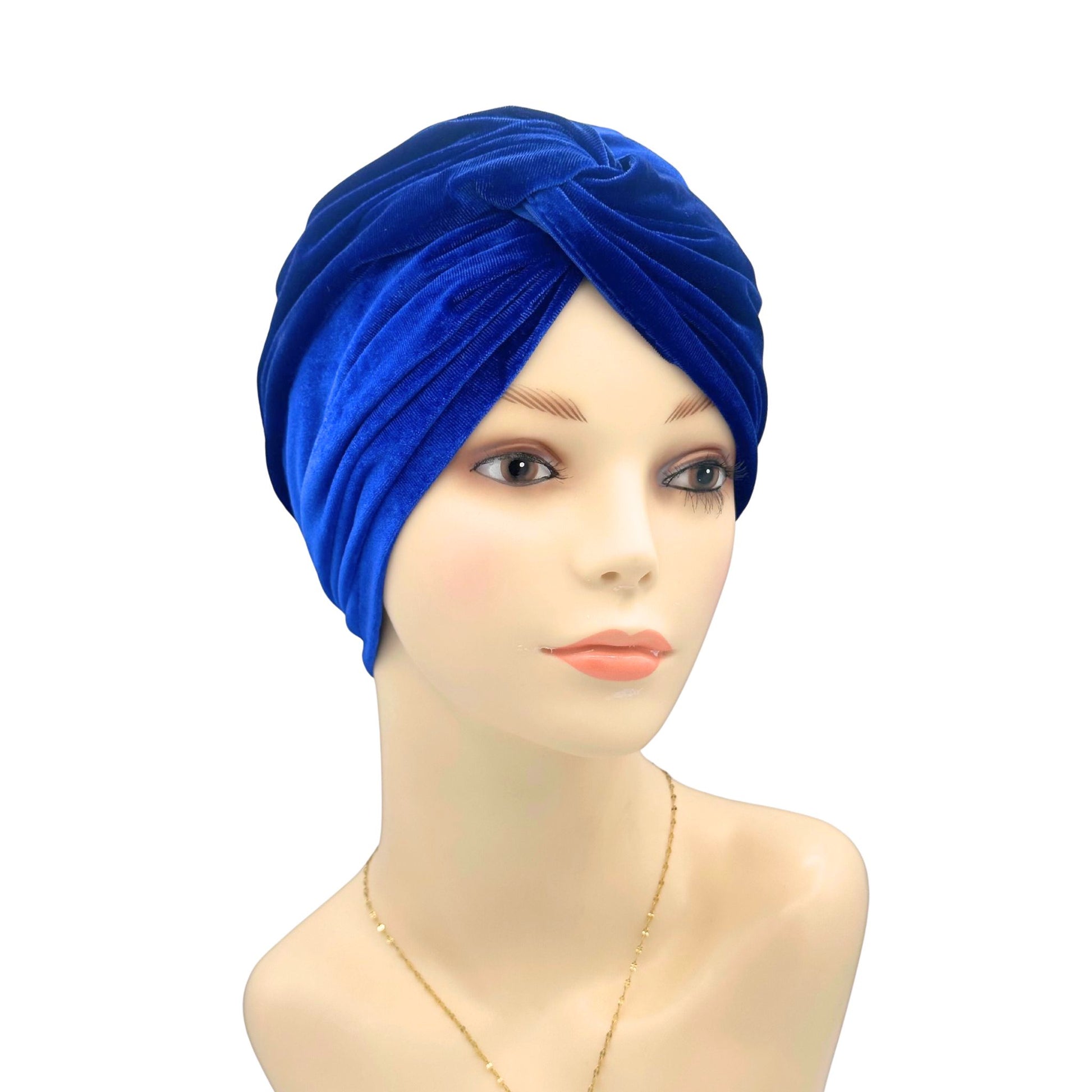 Dressy Velvet Turban Saphire