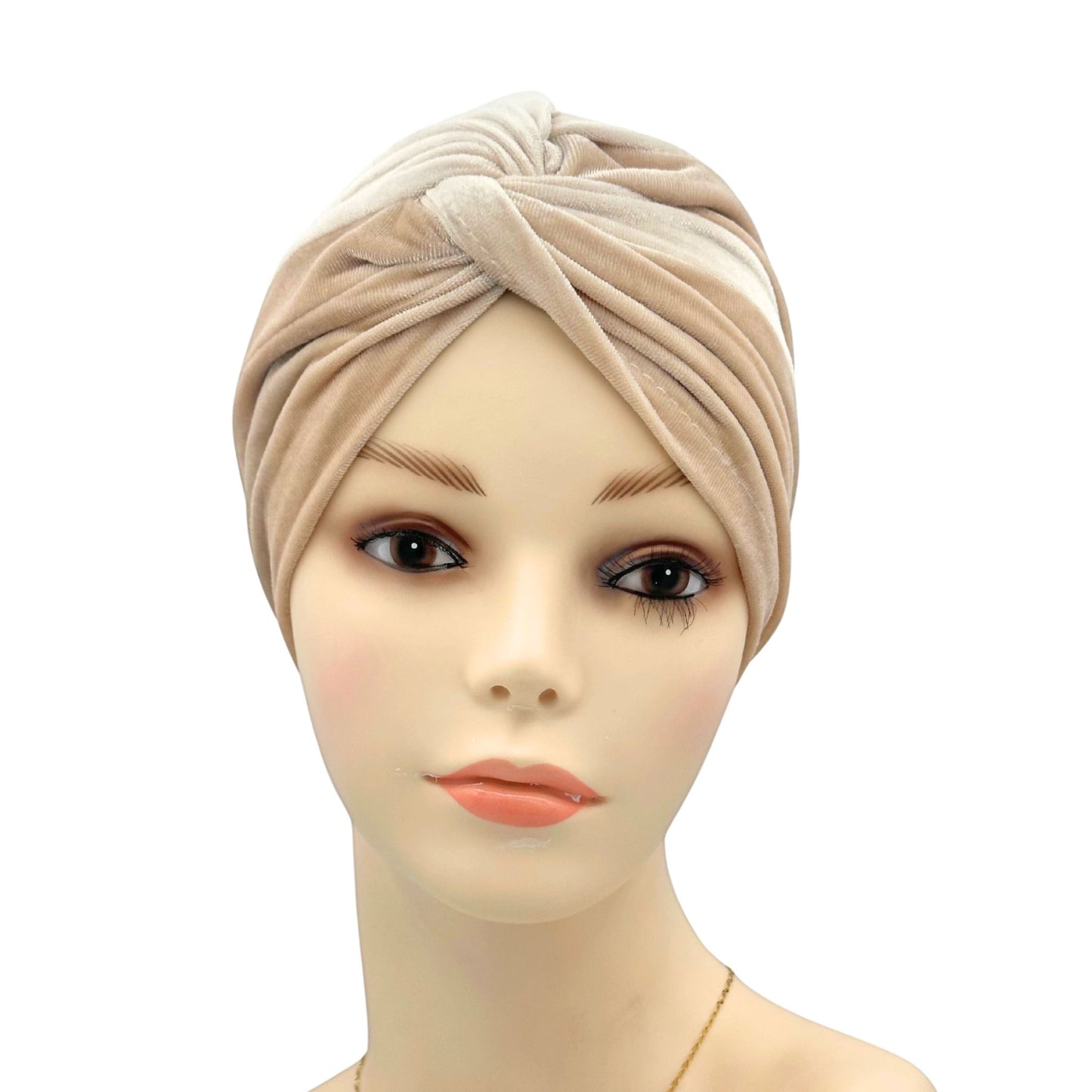 Beige Hat for hair loss women