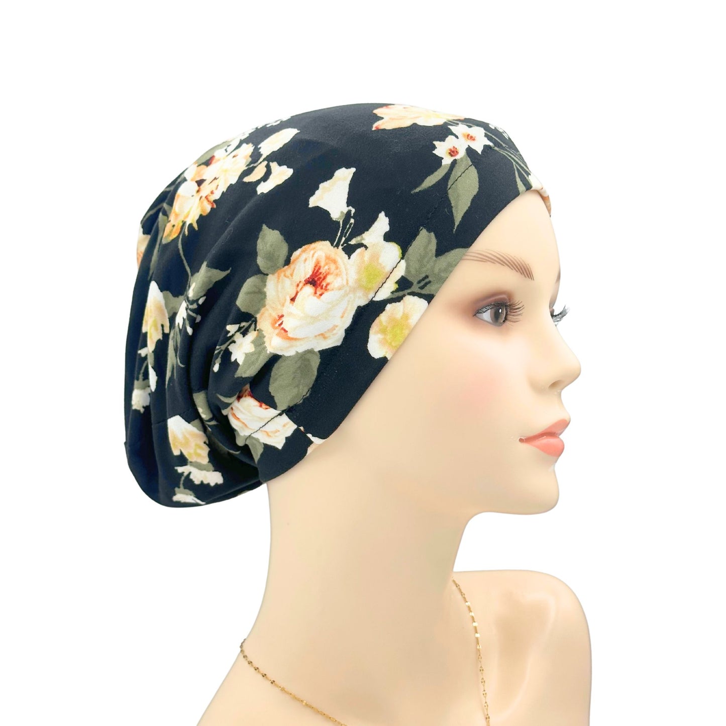 Yellow flowers sleep hat 