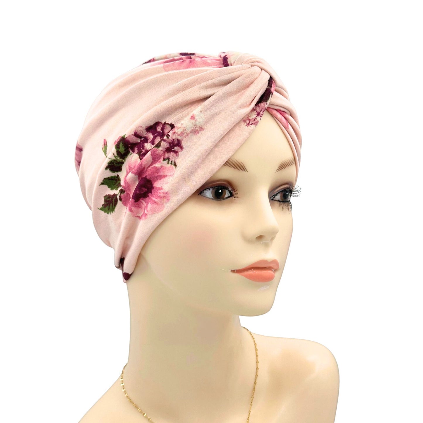 PINK FLOWER CHEMO HAT