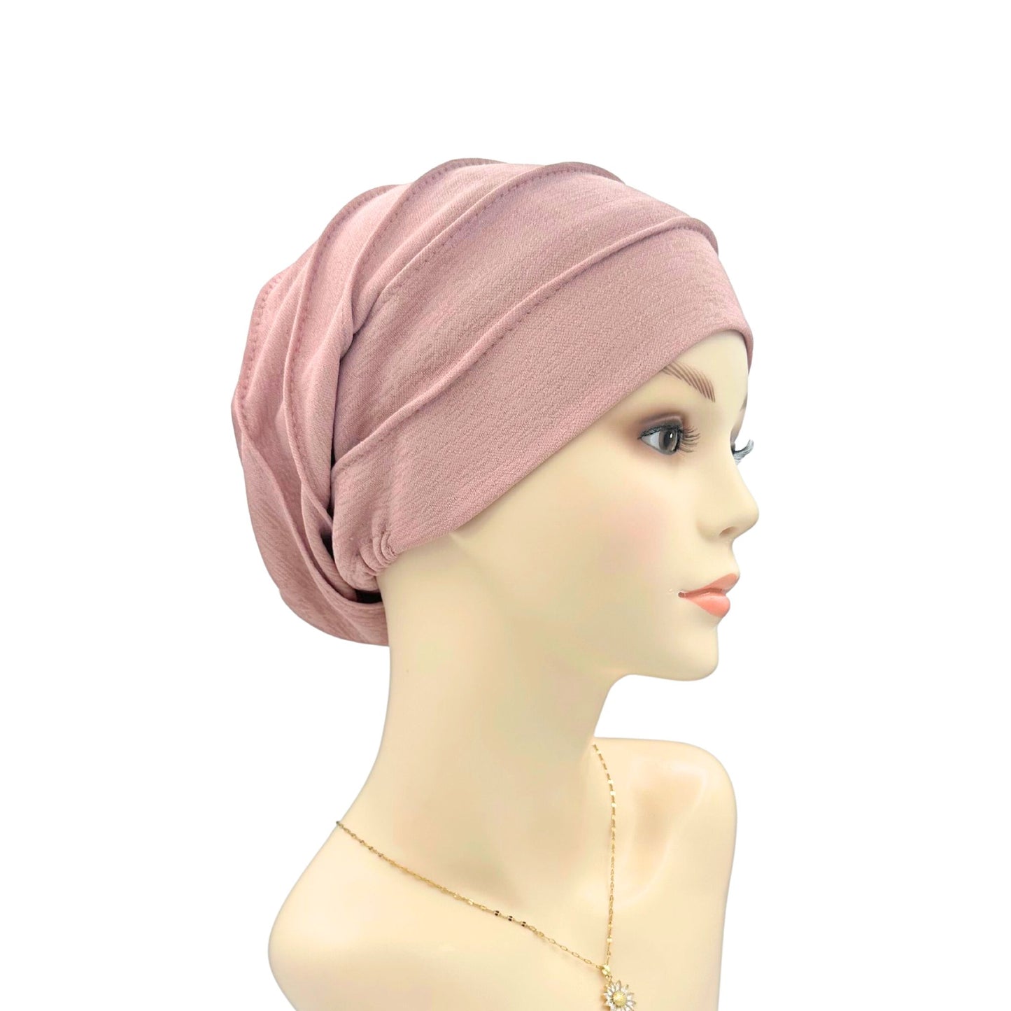 Pleated Cotton Chemo Beanie Hat