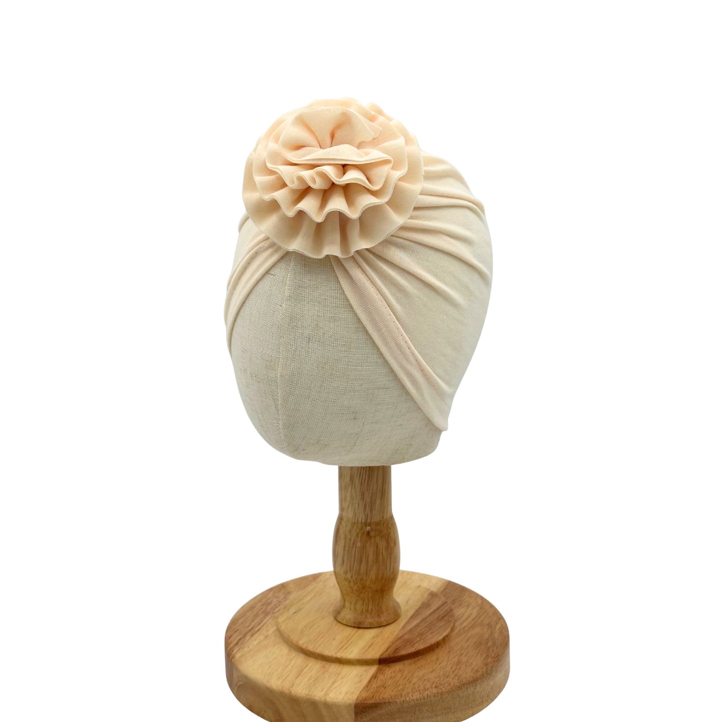 Beige alopecia hat for children