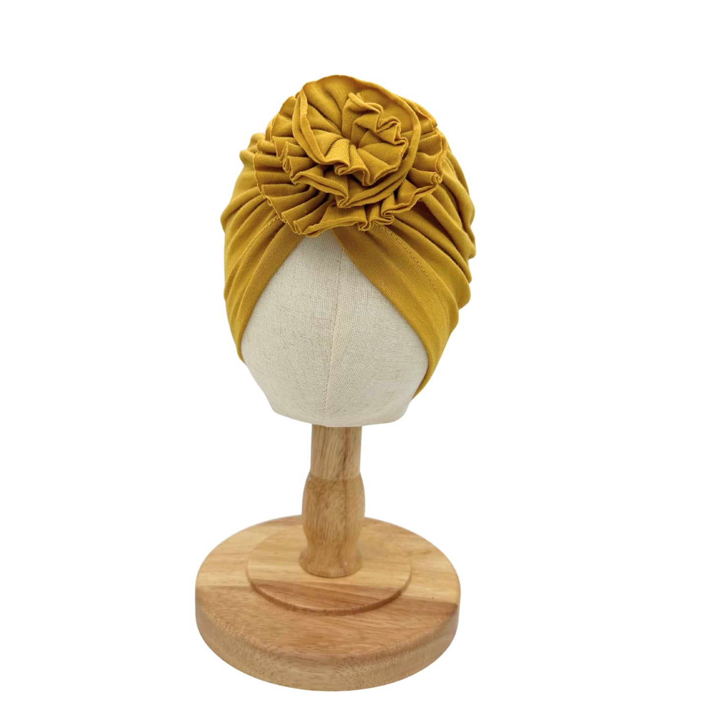Yellow turban for kids bald head