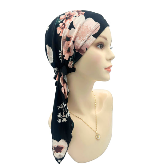 Pre-Tied Floral Chemo Scarf