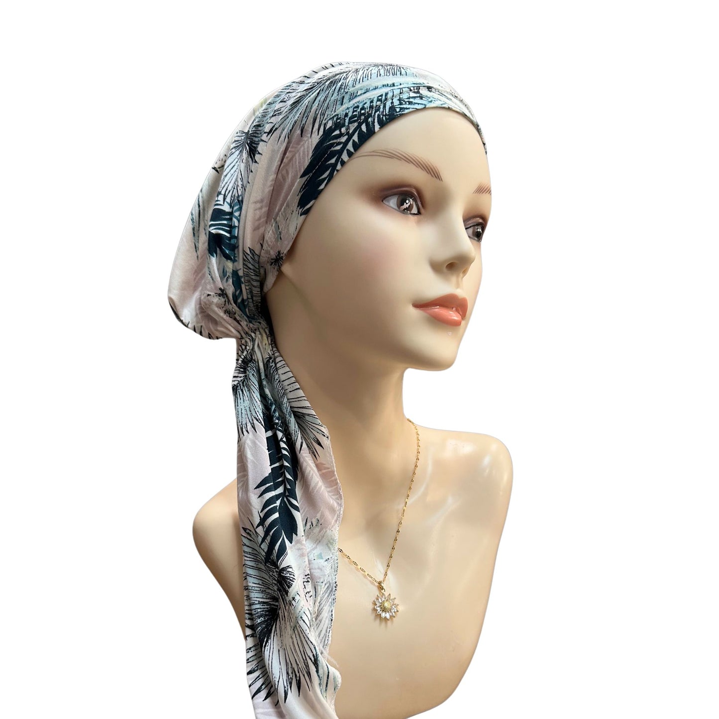 Pre-Tied Turban Scarf white