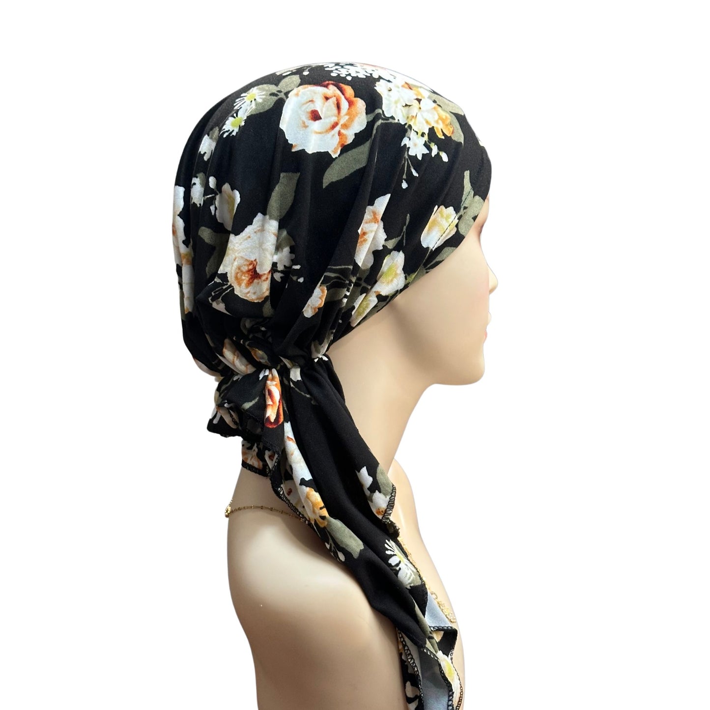 Pretied chemo headwear