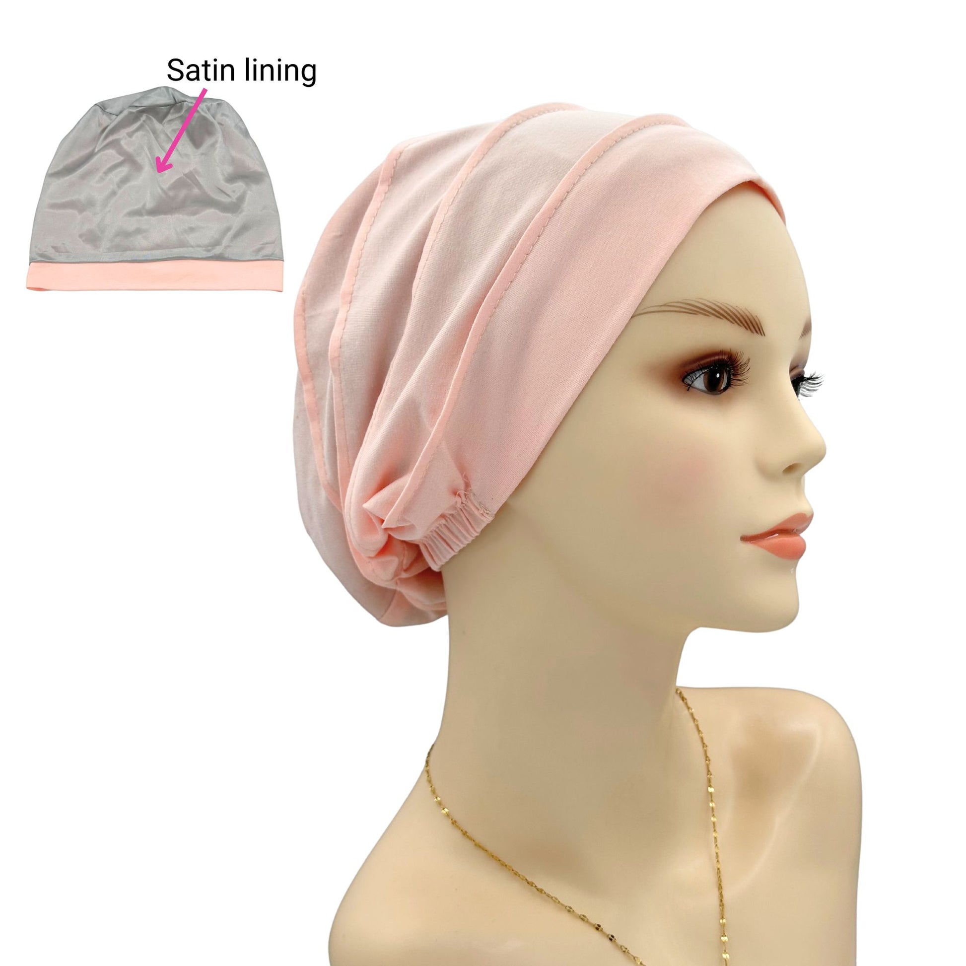 Comfy Chemo Beanie Hat-Satin Lined