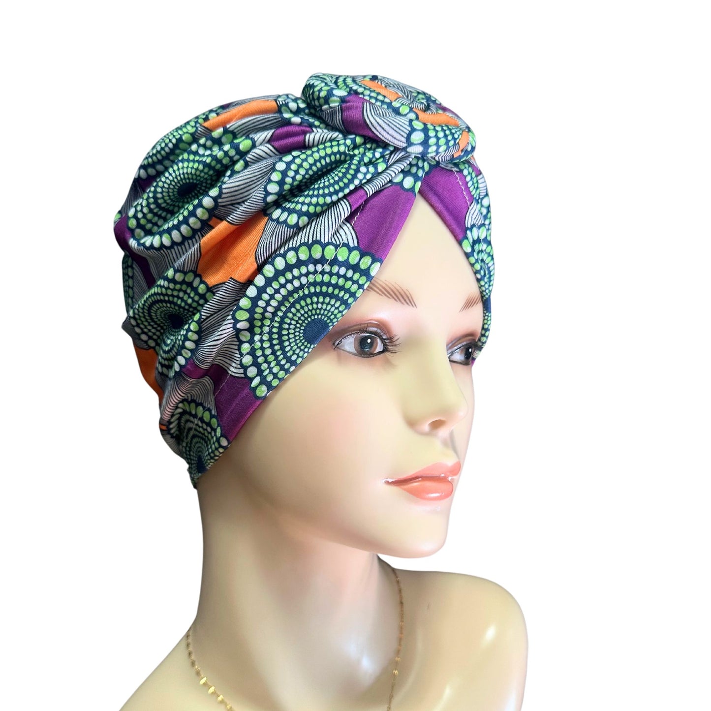 cute headwrap for hair loss green