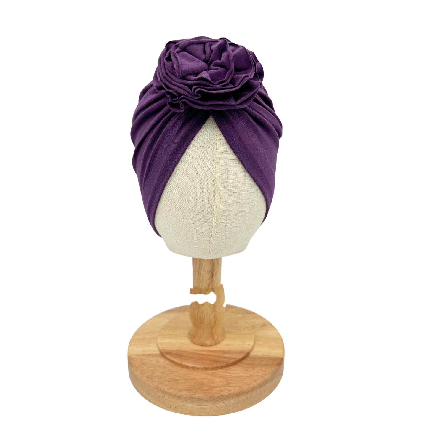 Purple chemo headwear
