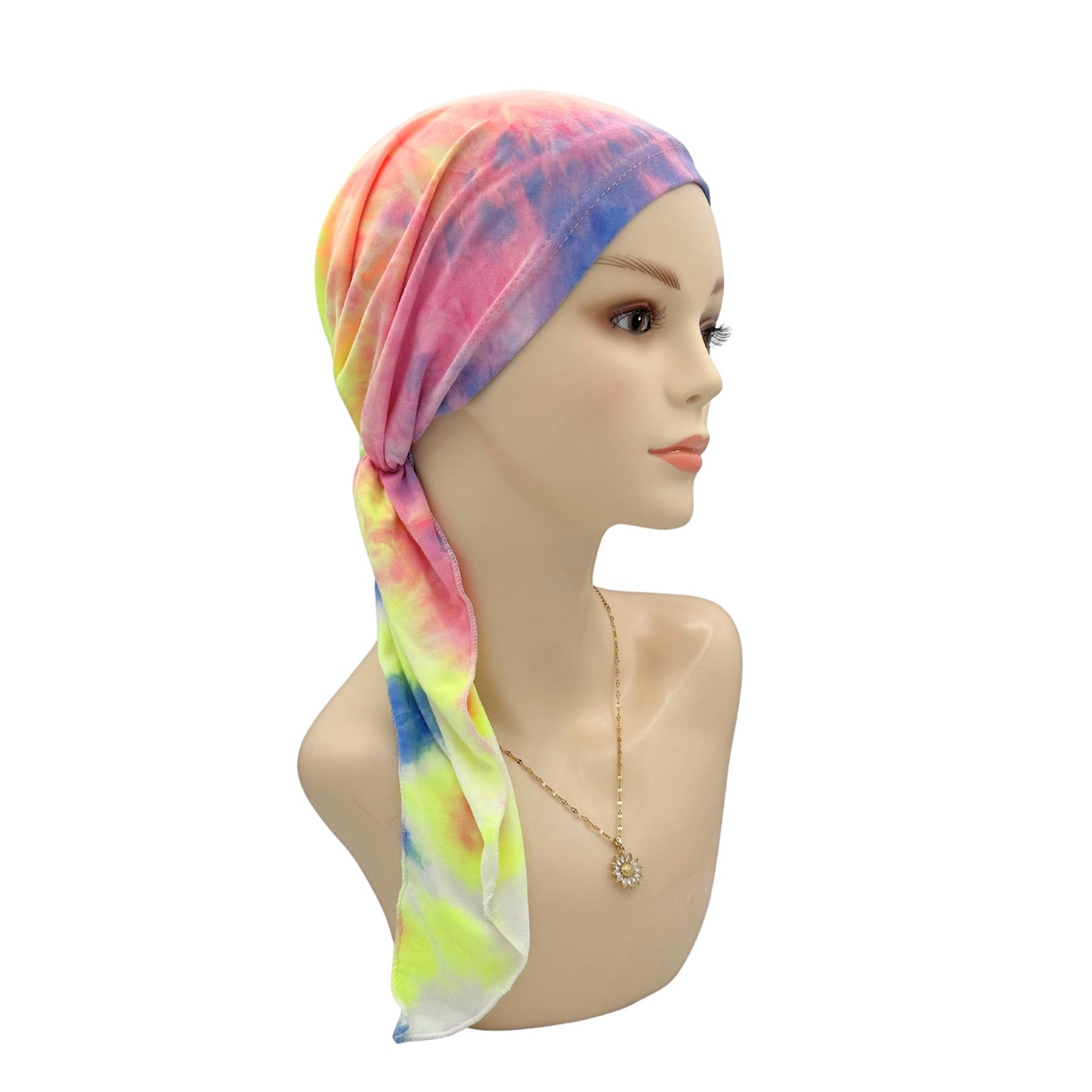 pinkish yellow women's cancer headwear