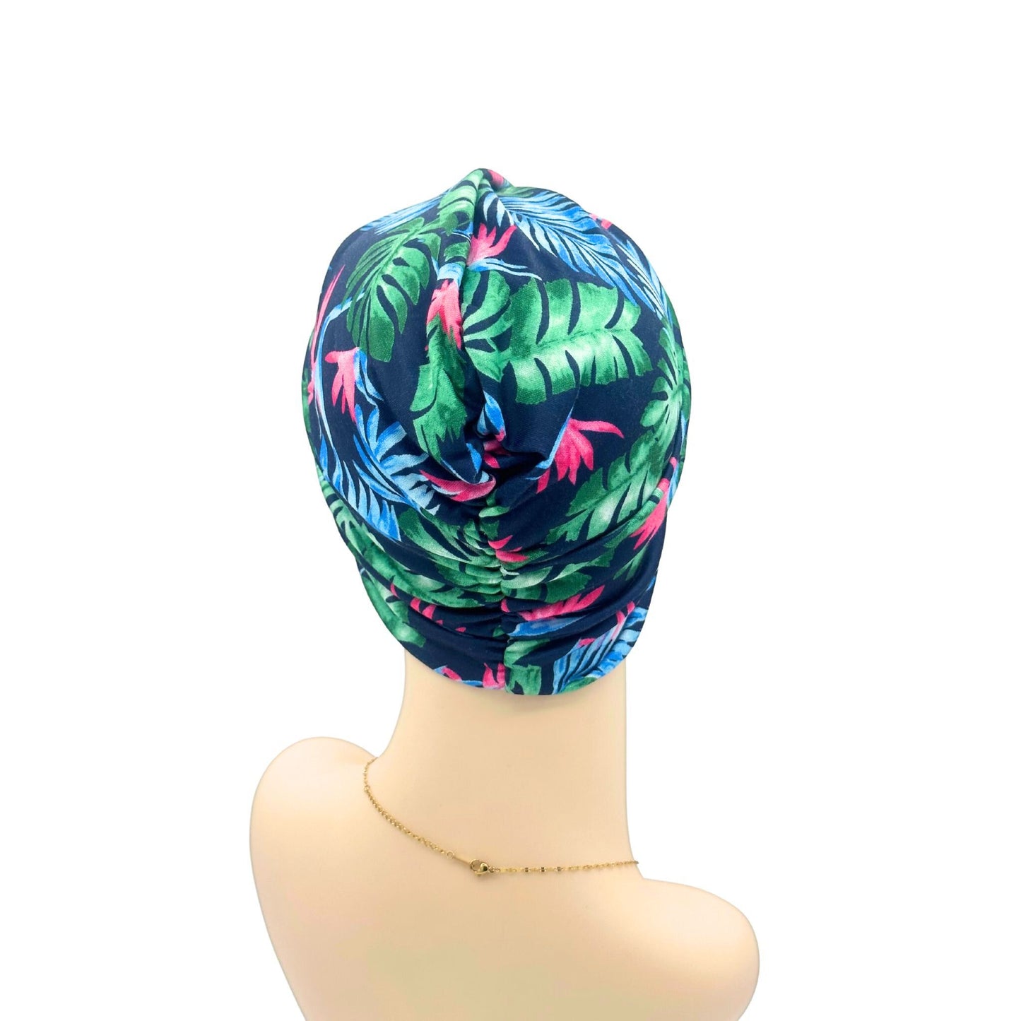 GREEN LEAF PATTERN HAT FR CHEMO 