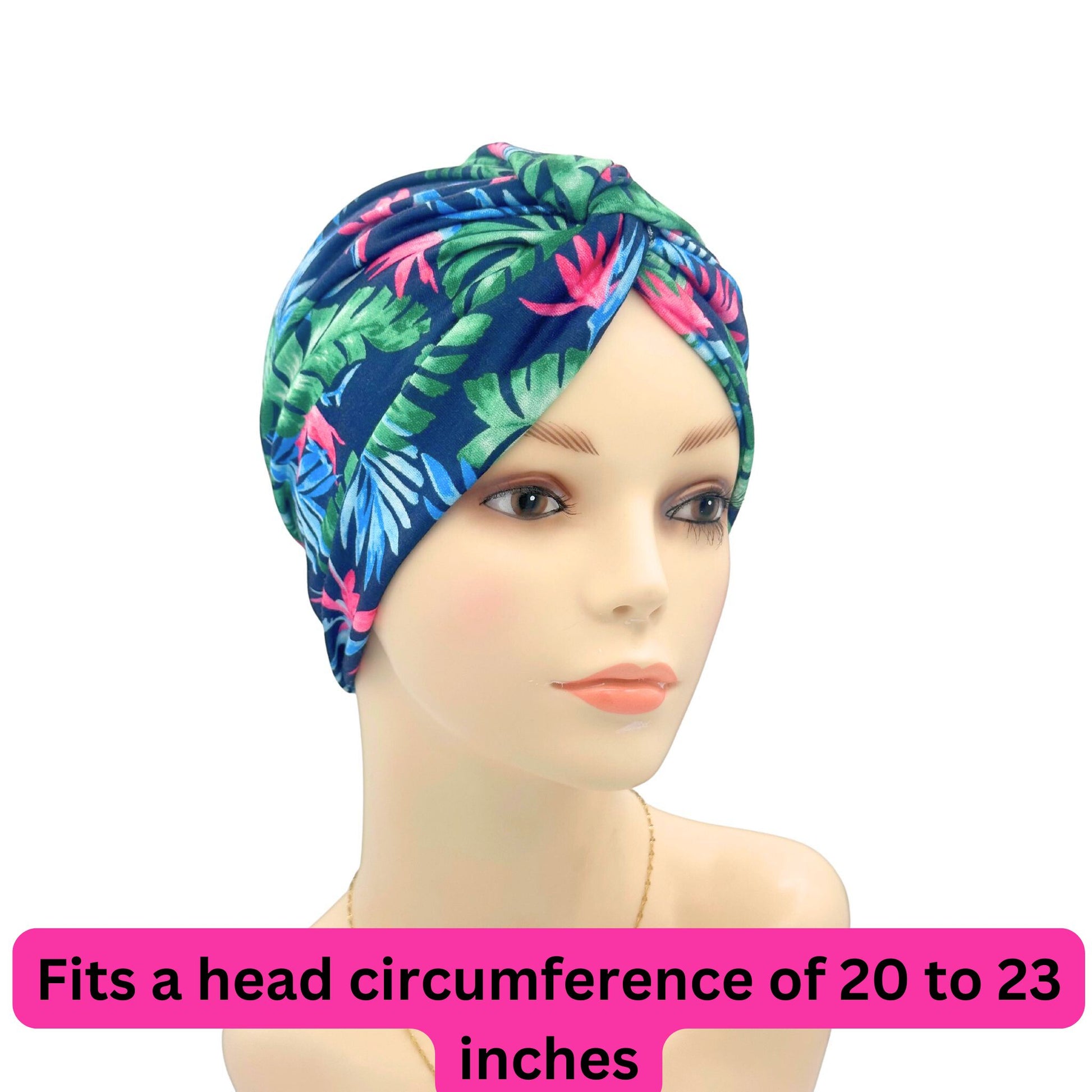 GREEN FLOWERS HEADWRAP FOR CHEMO