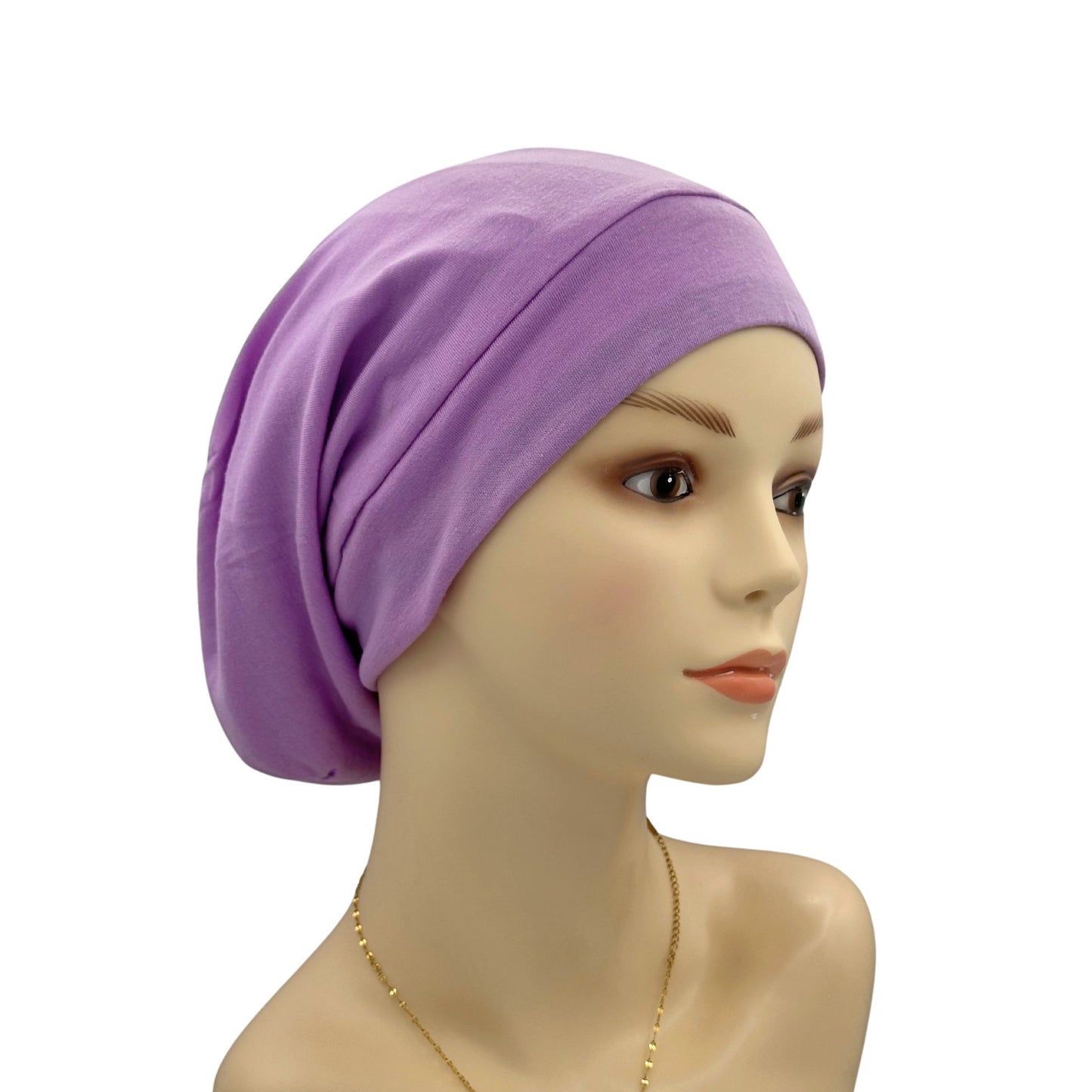 Unisex Baggy Style Adjustable Sleep Hat purple