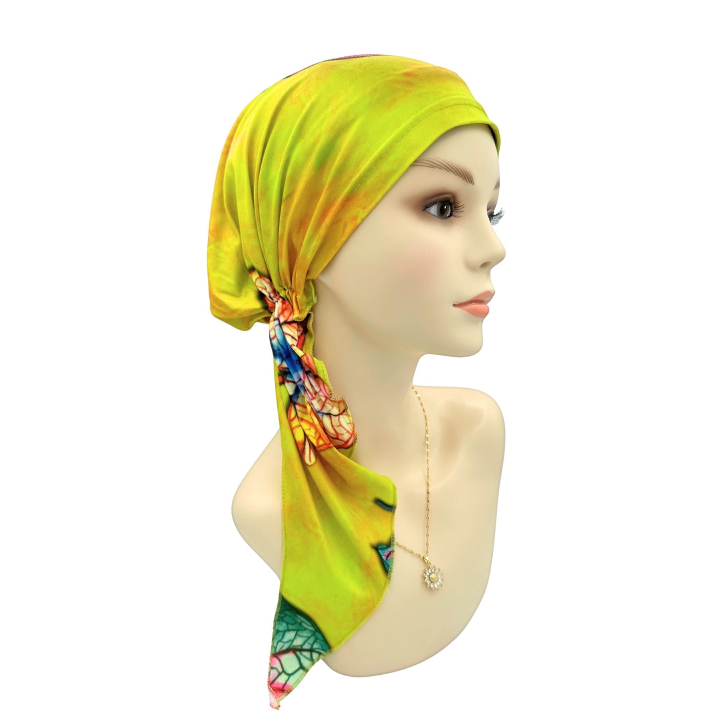 Pre Tied Chemo Head Scarf Yellow